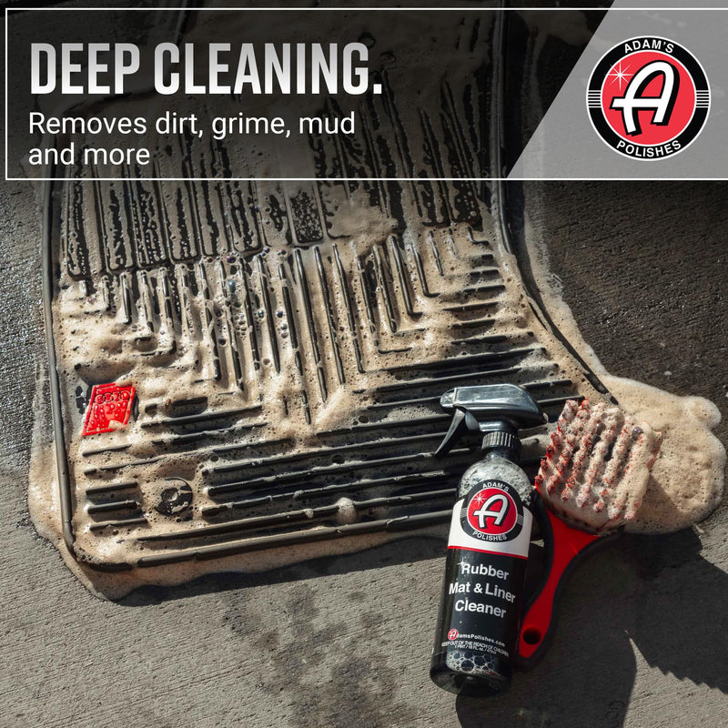 Adam's Polishes Rubber Mat & Liner Cleaner 16oz Protectant & Rubber Floor Mat Cleaning Solution for Car Detailing | Deep Cleans & Restores Mats, Truck Bed Cargo Liners, Trunk Mat Accessories & More 16 fl. oz