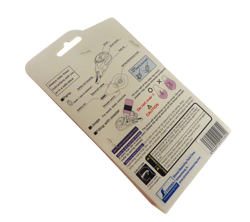 Shinwa Chalk Line Manual Crank Neo with Fine Chalk Line 77964