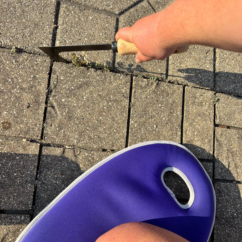 Dewit Short Handle Patio Knife – Premium Weeding Tool for Pavers | Tempered Boron Steel Blade | Ash Hardwood Handle | Eco-Friendly | 11" Length