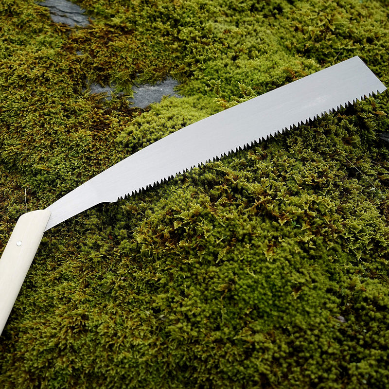 KAKURI Temagari Saw 14" Long Japanese Tree Limb Saw, Razor Japanese Steel Blade, Large Hand Pruning Saw for Cutting Tree, Log, Limb, Thick Branch, Raw Wood, Made in JAPAN Wooden 360 Mm