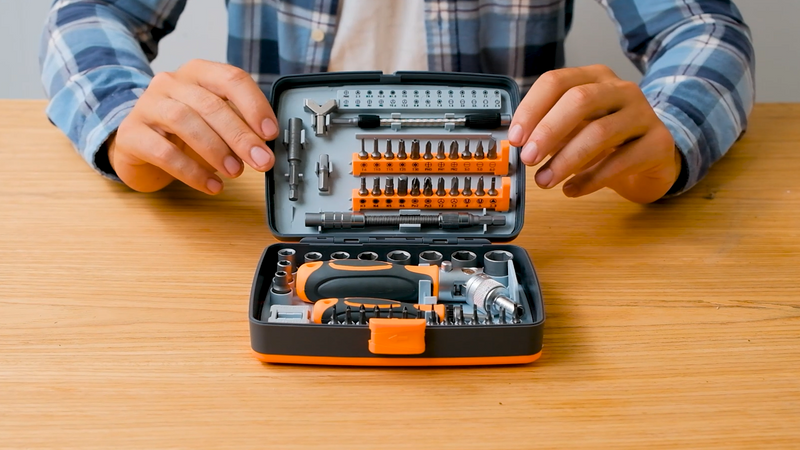 Ratcheting Screwdriver Set – 68-in-1 Compact Precision Tool Kit with Magnetic Bits, Mini Ratchet Screwdriver for Electronics, Home Repair