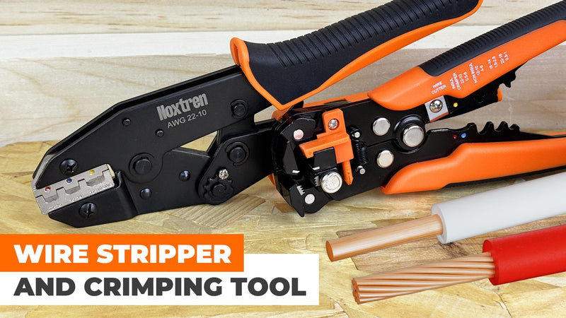 Wire Stripper and Crimping Tool Set, 2-Piece Electrical Tool Kit