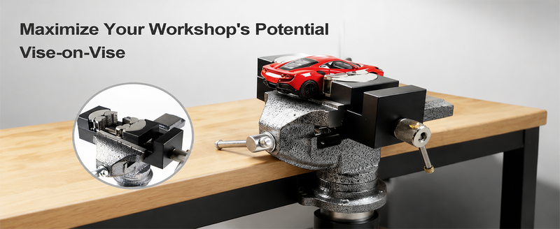 ARKNOAH Smart Fractal Vise, Heavy Duty Self-adjusting Table Vise Bench Vise