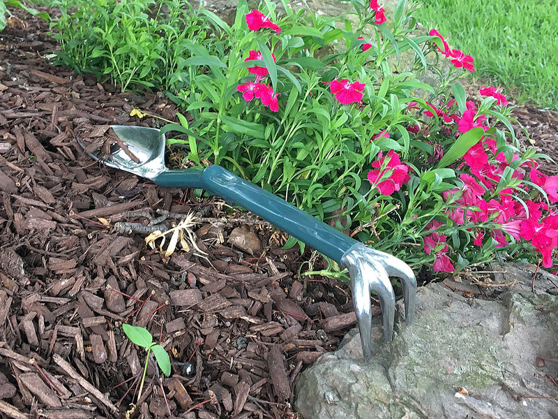 Trake, Trowel and Rake Garden Hand Tool Combo, Lightweight & Durable Garden Tool with Comfortable Grip for Planting & Cultivating 1 EA