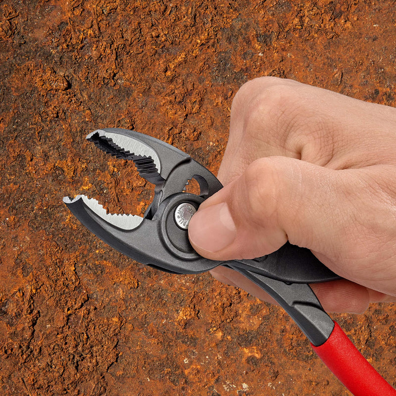 Knipex TwinGrip Atramentized Front Multi-Grip Pliers 200 mm 82 01 200 Black Plastic Coated Anti-Slip