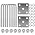 Stainless Steel Square U Bolt Kit for Boat Trailer Axle Leaf Springs, for 2x3 Axle - 6 5/16" Long,2 inch Wide Square U-Bolts with Nuts and Frame Plate for Trailer Automobiles Trailer.
