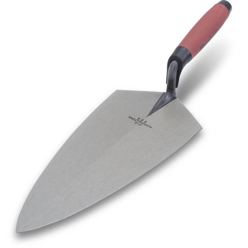 Marshalltown Philadelphia Brick Trowel, 11 x 5 1/2 Inch, DuraSoft Handle, Assembled in USA, Forged High Carbon Steel, Brickwork, Blockwork, Stonework, Masonry Trowel, Bricklayer Tools, 19 11FG