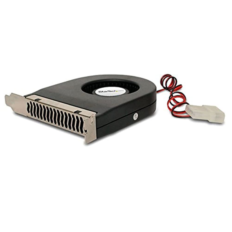 StarTech.com Expansion Slot Rear Exhaust Cooling Fan with LP4 Connector (FANCASE), Black, 1 Count (Pack of 1)