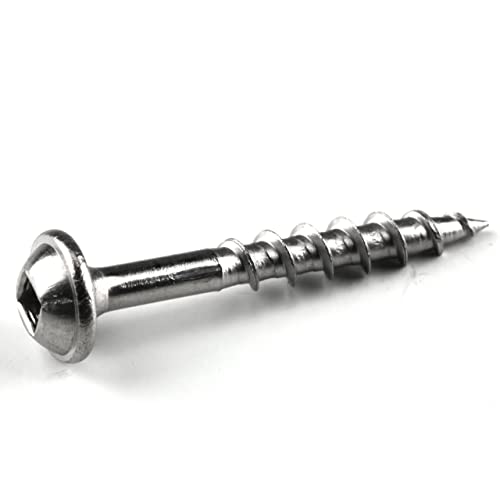 Kreg Zinc Pocket-Hole Screws - SML-C125-500 - 1-1/4 Inch - Coarse Thread - Maxi-Loc Head - Indoor - 500 Count