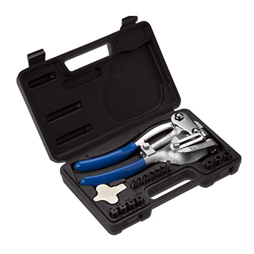 Neiko 02612A Hand Held Power Punch and Sheet Metal Hole Punch Kit, Cr-V 3/32" x 9/32" 8 Piece Set