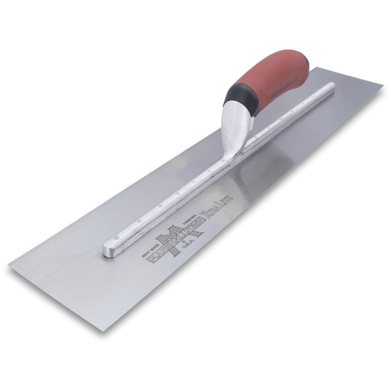 Marshalltown High Carbon Steel Finishing Trowel, 4 x 20 Inch Concrete, Masonry and Drywall Finishing Tool, Assembled in USA, MXS20D