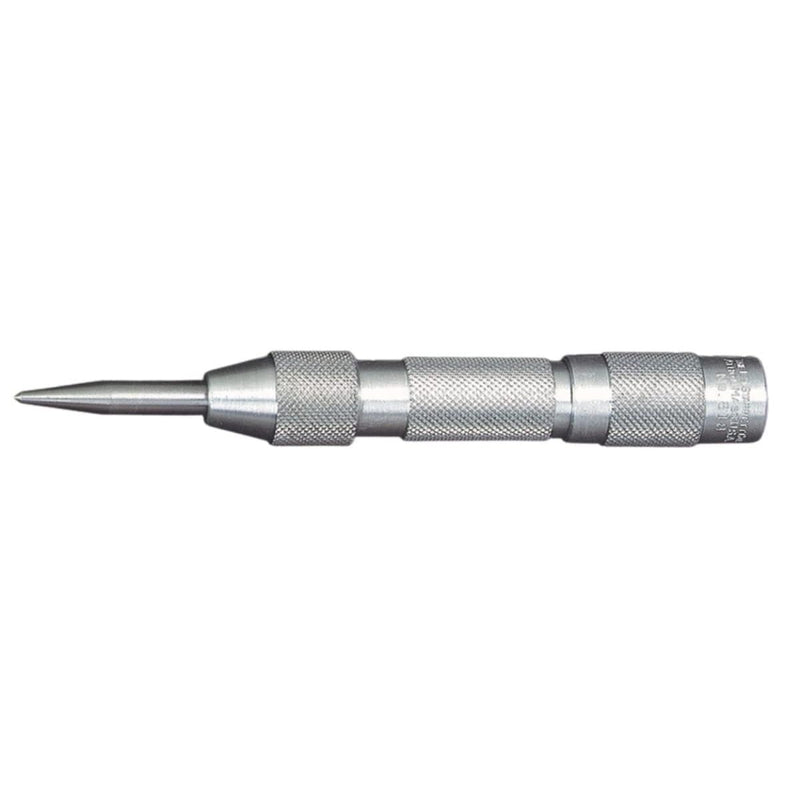 Starrett Automatic Center Punch, 5"(125mm) Length, 5/8"(16mm) Diameter | Adjustable Stroke, Lightweight with Knurled Aluminum Handle for Positive Grip, 818 125mm x 16mm