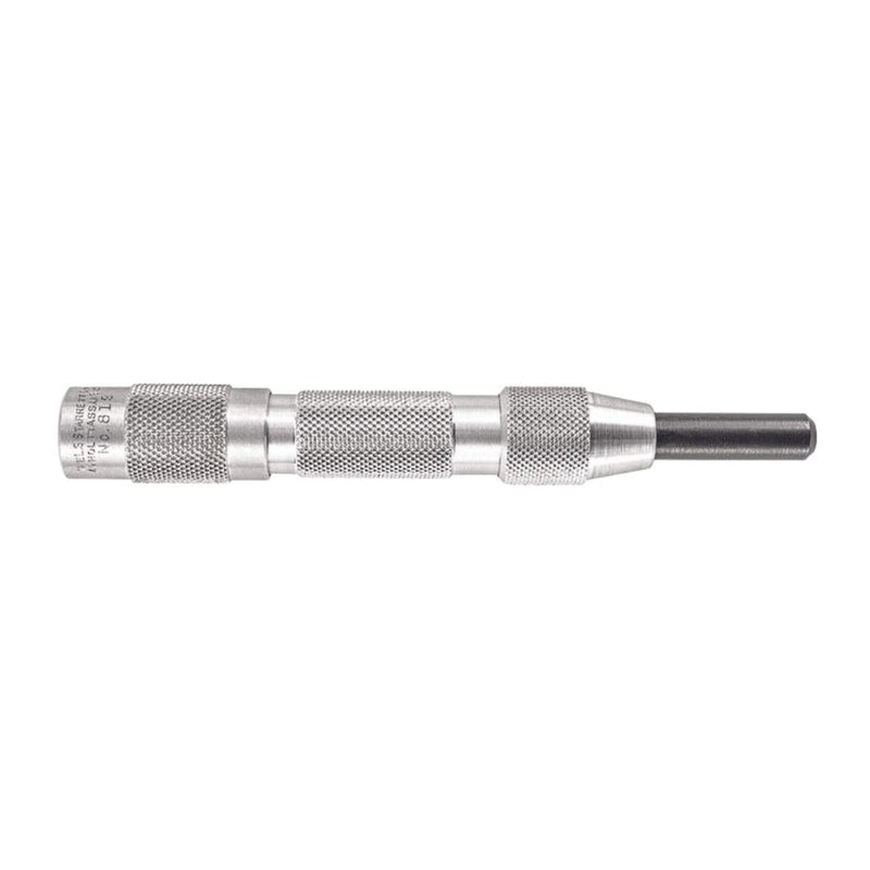 Starrett Hinge Locating Automatic Center Punch with Adjustable Stroke - 125mm Length, 16mm Diameter Tapered Point - 819