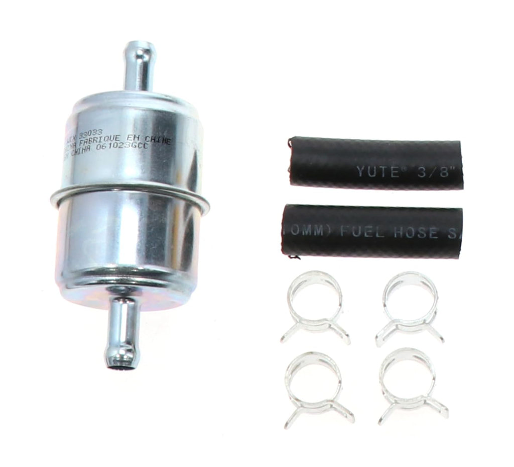 WIX 33033 Universal In-Line Fuel Filter with 3/8â€ Clamp-On Inlet/Outlet, Max Pressure 60-PSI 1.94 Inch Diameter x 3.87 Inch Length