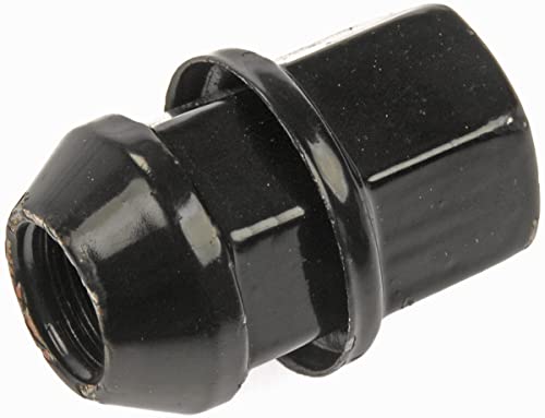 Dorman 611-129 Wheel Nut M14-1.50 Flattop Capped - 22 mm Hex, 39 mm Length Compatible with Select Chevrolet/GMC Models - Black, 10 Pack
