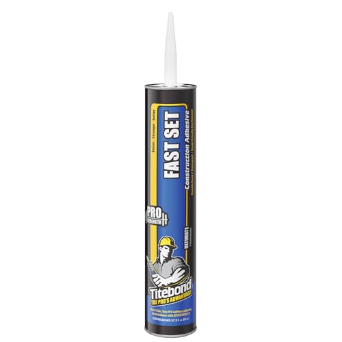Titebond Fast Set Polyurethane Construction Adhesive – Waterproof – 4222, 28 Oz.