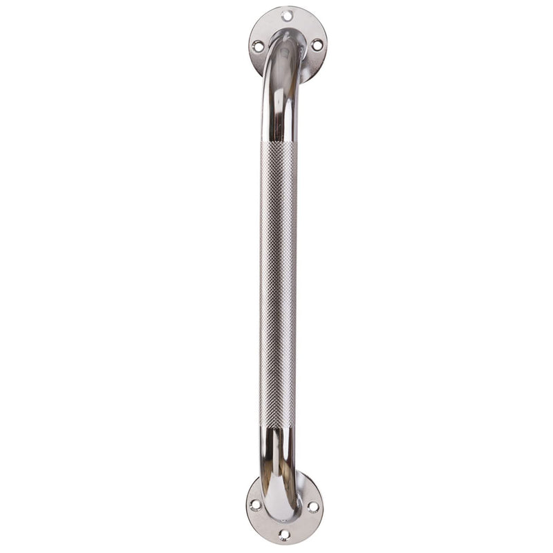 DMI Textured Grab Bars, Shower Toilet Tub Rail for Handicap & Elderly, Perfect for Bathroom Safety, Rust-Resistant Steel, Silver, Chrome, 24", FSA & HSA Eligible 24 Inch