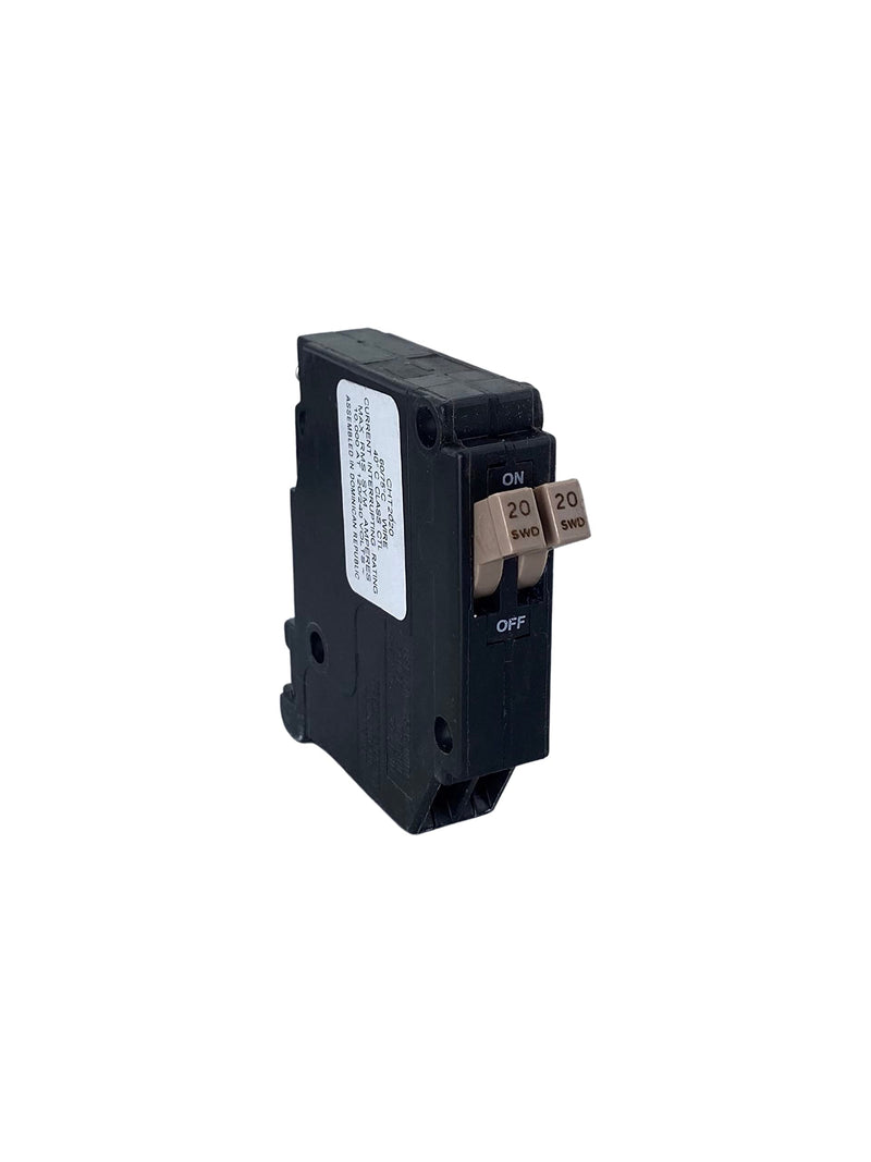 Eaton 20A/20A Twin Single-Pole Circuit Breaker - 1 Each 20 Amp