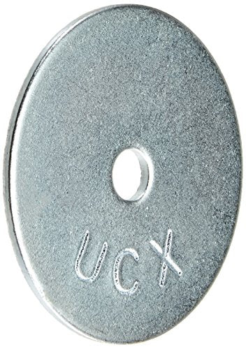 Hillman 100 Pcs Zinc Fender Washers (3/16" x 1-1/2") | Large OD Flat Washers for Bolts, Nuts & Screws | Zinc-Plated Steel Hardware for Sheet Metal, Wood & Fastening Projects