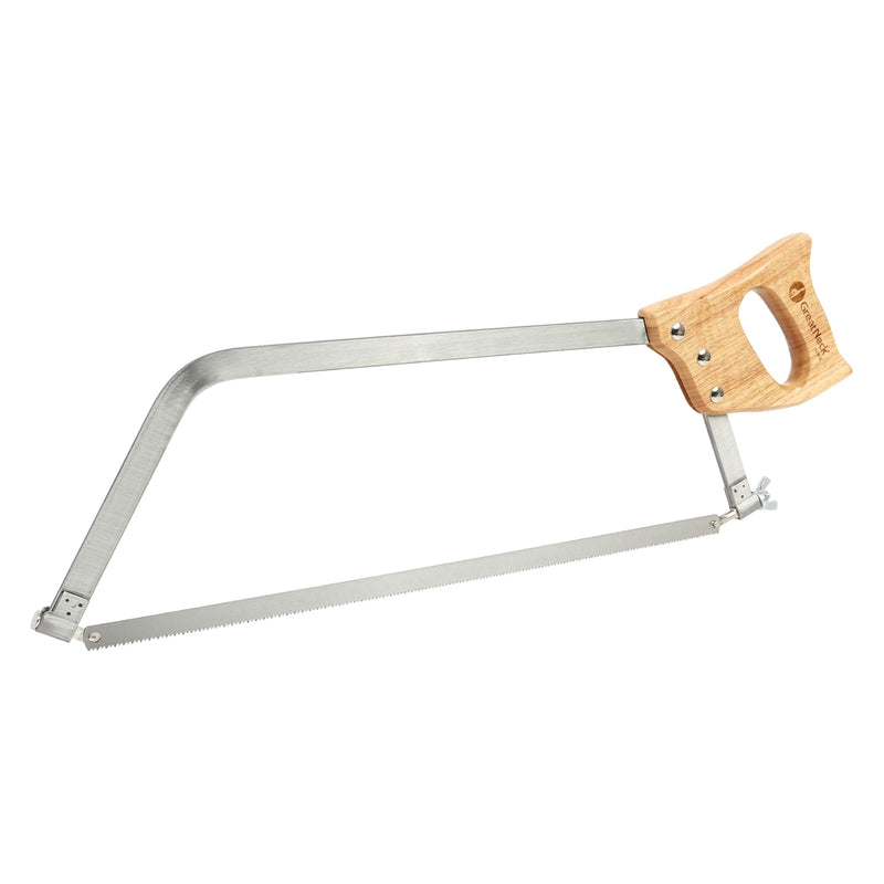 GreatNeck BUS18 Bone Saw 18 Inch, Game and Meat Saw, Solid Steel Frame, High Carbon Blade, Hardwood Handle, Meat Processing Equipment 18-Inch Complete Saw