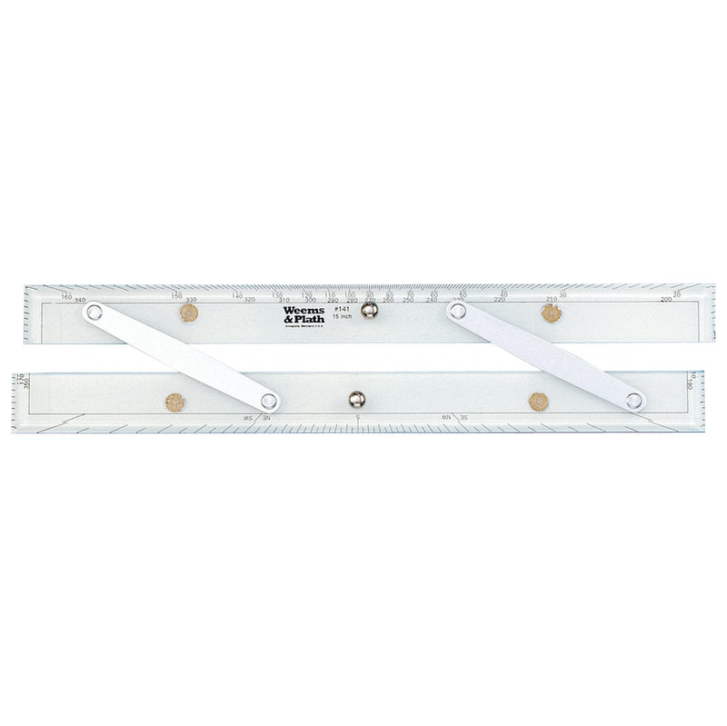 Weems & Plath Marine Navigation Parallel Ruler (Aluminum Arms, 15-Inch)