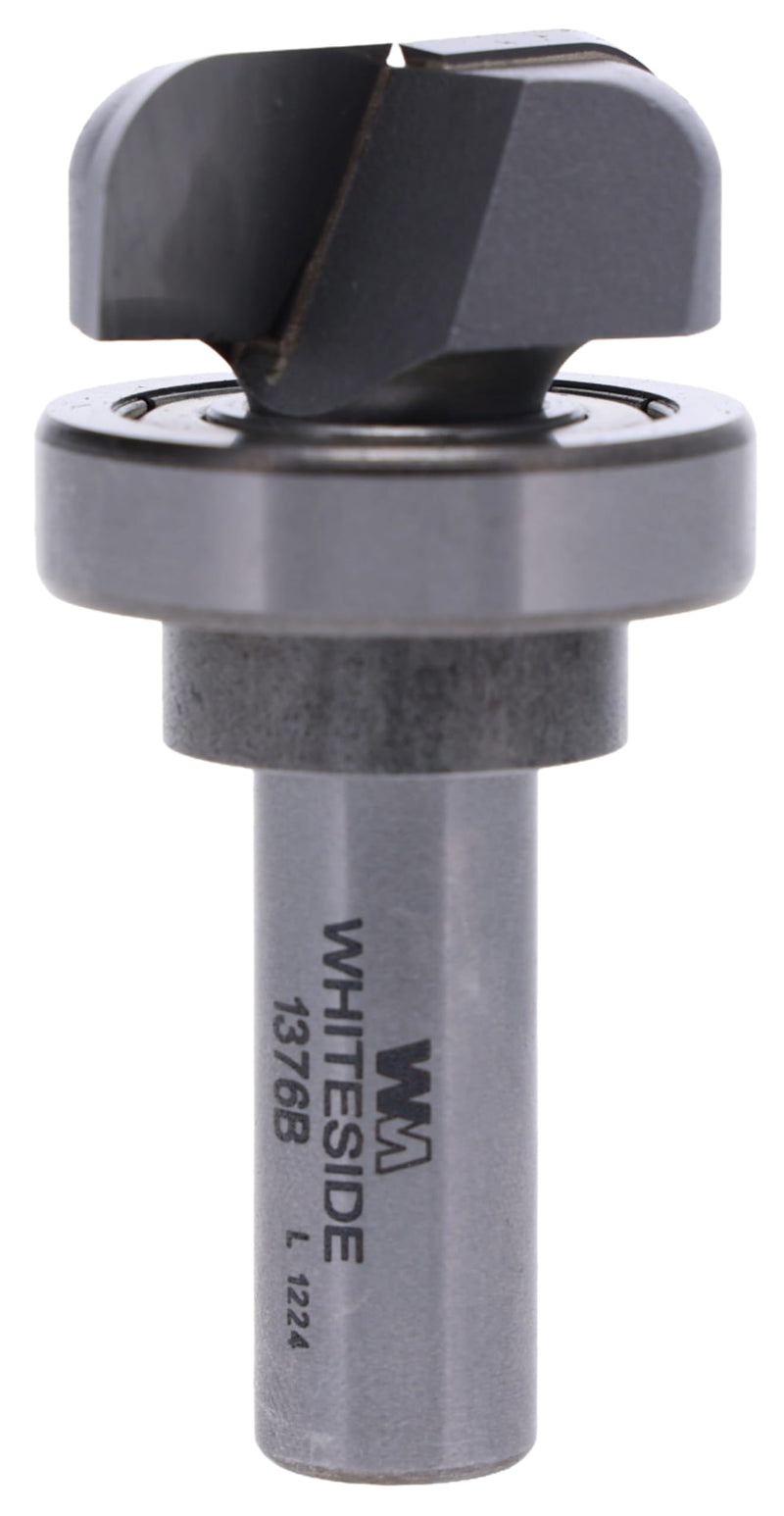 Whiteside 1376B Bowl & Tray Form Router Bit: 1-1/4 Inch Cutting Diameter, 1/2 Inch Shank, 1/2 Inch Cutting Length, 1/4 Inch Radius, Includes Bearing for Pattern Template Routing