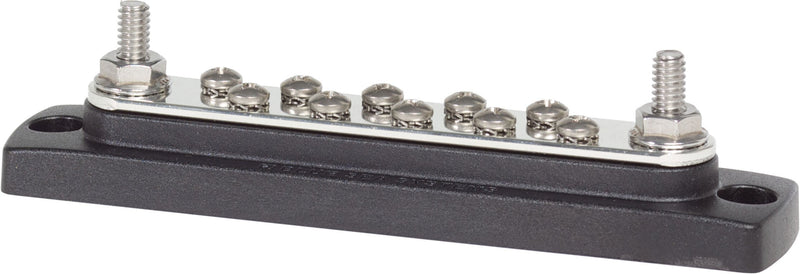 Blue Sea Systems 2301 150 Amp Common BusBar with 10 screws 150a - 10 Screw, No Cover