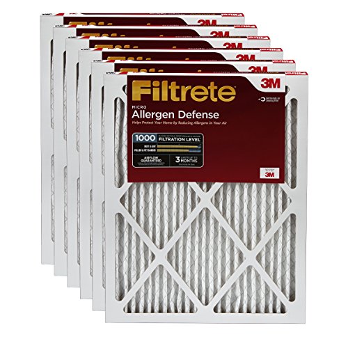 Filtrete 12x24x1, AC Furnace Air Filter, MPR 1000, Micro Allergen Defense, 6-Pack
