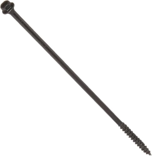 Hillman 47814 TimberTite Landscape Screw, Steel, 1/4" x 8", 50-Pack 1/4" x 8" Black