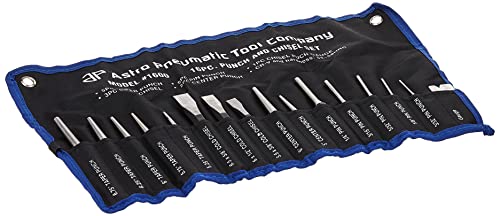 Astro Pneumatic Tool 1600 16-Piece Punch and Chisel Set 16 Pc Punch and Chisel Set