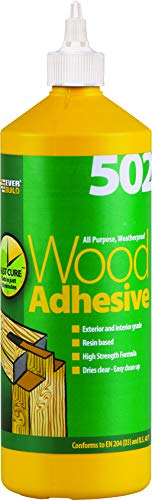 Everbuild 502 All Purpose Weatherproof Wood Adhesive – Suitable for typical Wood Bonding Applications – 1 Litre