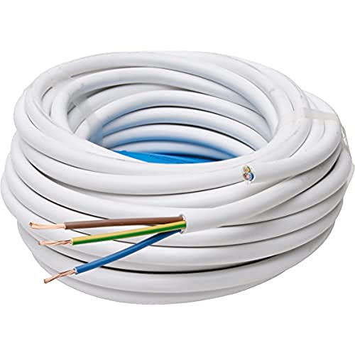 Kopp 151805840 Hose Cable H05 VV-F 3G, 1.5 mm², 5 m, White 10 m Single