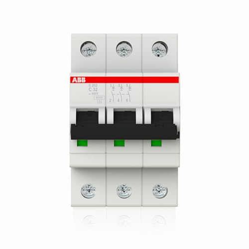 ABB 2CDS253001R0324 S203-C32 Circuit Breaker Pack of 1 | Characteristics C - 6 kA switching capacity - DIN rail mounting - Reliable industrial quality - 2CDS253001R0324 C32