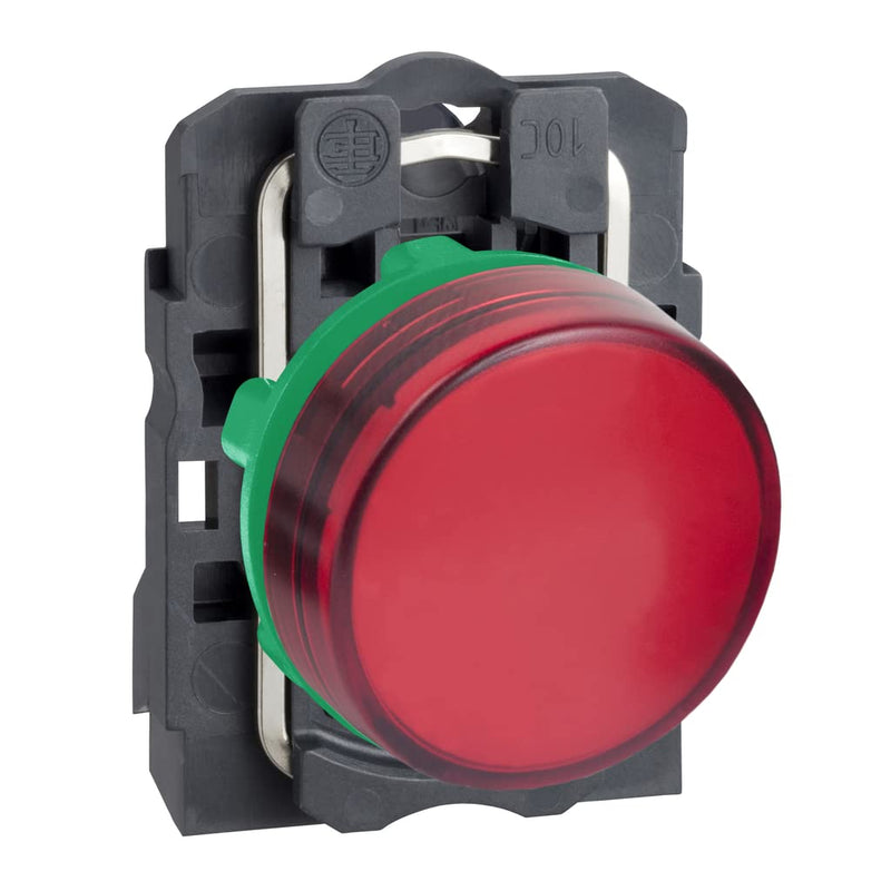 Schneider Electric XB5AVM4 Pilot Light And LED, Alarm Indicators, 230V-240V | Plastic, 22 mm, LED, smooth dome, 230-240 V AC, red x 240 V