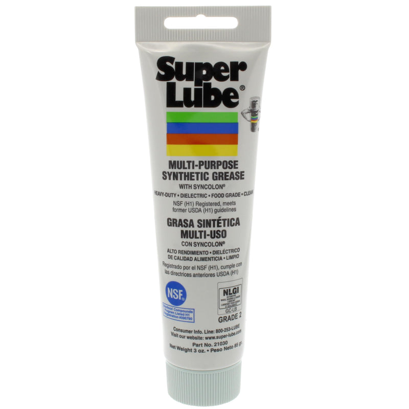 Super Lube-21030 Synthetic Multi-Purpose Grease, 3 Oz. 3oz Tube