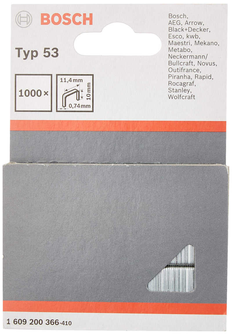 Bosch 1609200366 114 x 074 x 10 mm Type 53 Fine Wire Staples
