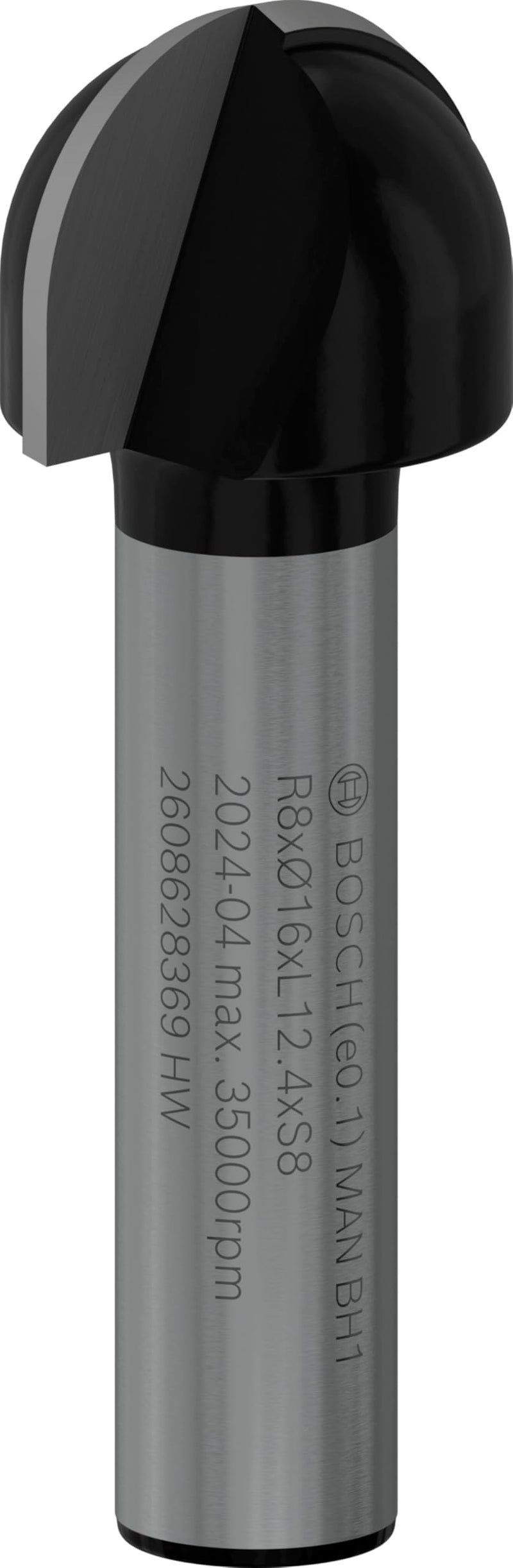 Bosch 2 608 628 369 Core Box Bits 8 mm, R1 8 mm, D 16 mm, Working Length 12.7 mm, Total Length 45 mm L 8 mm silver/black