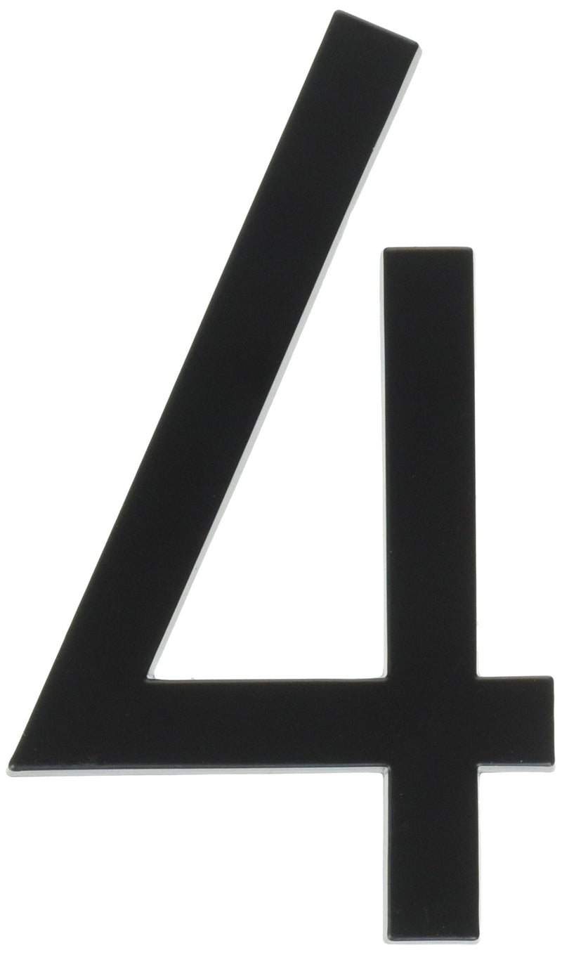 Hy-Ko Floating Mount House Numbers, Modern Raised Metal House Numbers for Outside, Durable Convenient Marking for Home Address with Included Mounting Hardware for Simple Installation 4 6 Inch Black