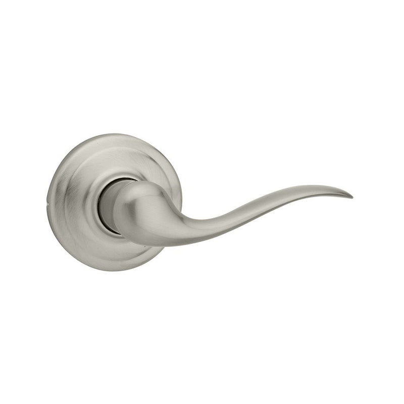 Kwikset Tustin Interior Passage Door Handle, Lever For Closet and Hallway Doors, Reversible Non-Locking Handle Lever, Satin Nickel, with Microban Protection (Pack of 1)