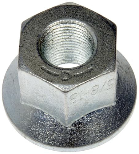Dorman 611-057 Wheel Nut 5/8-18 Flanged Flat Face - 1-1/8 in. Hex, 1-1/16 in. Length Compatible with Select Dodge Models, 10 Pack