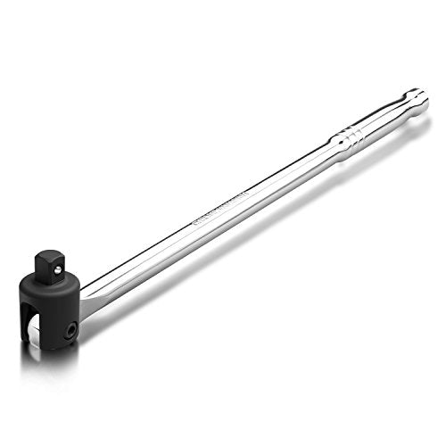 NEIKO 00206A 1/2" Breaker Bar, 1/2-Inch Drive 24-Inch Breaker Bar, Flex Head Chrome-Moly Cr-Mo, Lug Nut Wrench, Tire Bar, Cheater Bar 1/2" Drive 24" Length