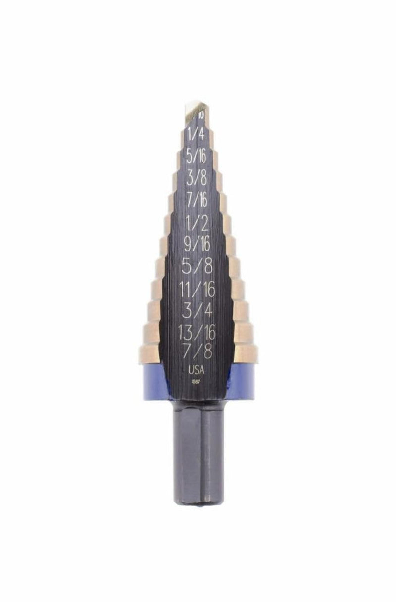 Irwin Tools IRWIN Step Drill Bit, 3/16-Inch to 7/8-Inch, Cobalt Alloy Steel, 3/8-Inch Shank (10234CB) #4 (3/16-7/8")