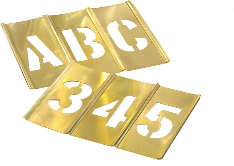CH Hanson 10068 1" Brass Letters & Numbers Set 45 pc Brass Letter and Number One Size