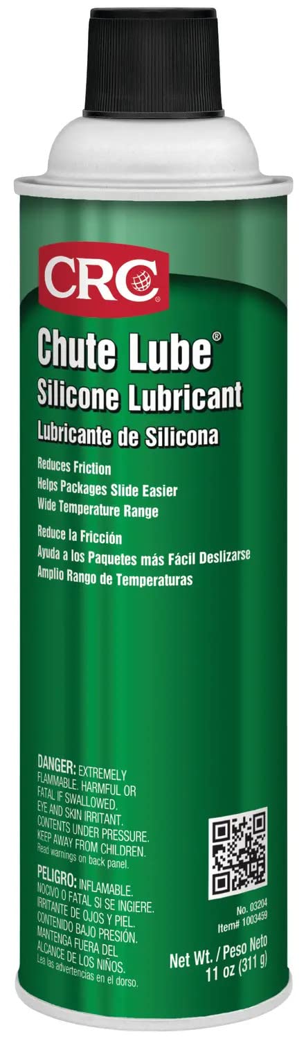 CRC Chute Lube Lubricant 03204 – 11 Wt Oz., Silicone Lubricant Spray for Package Handling Equipment 1 Pack 11 Oz