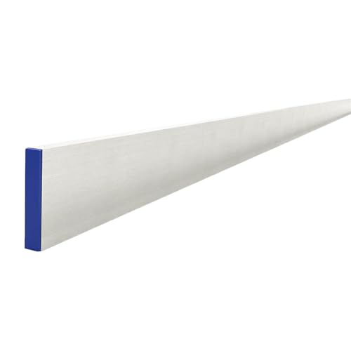 Bon Reinforced Aluminum H Screed – 3/4 in. x 4 in. x 4 ft. with Center Rib and Replaceable End Caps – Durable, Lightweight Concrete Leveling Tool