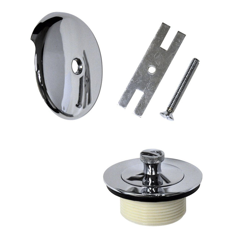 Danco Universal Lift and Turn Bath Drain Trim Kit with Overflow Plate, Chrome, (88966) 1 Pack