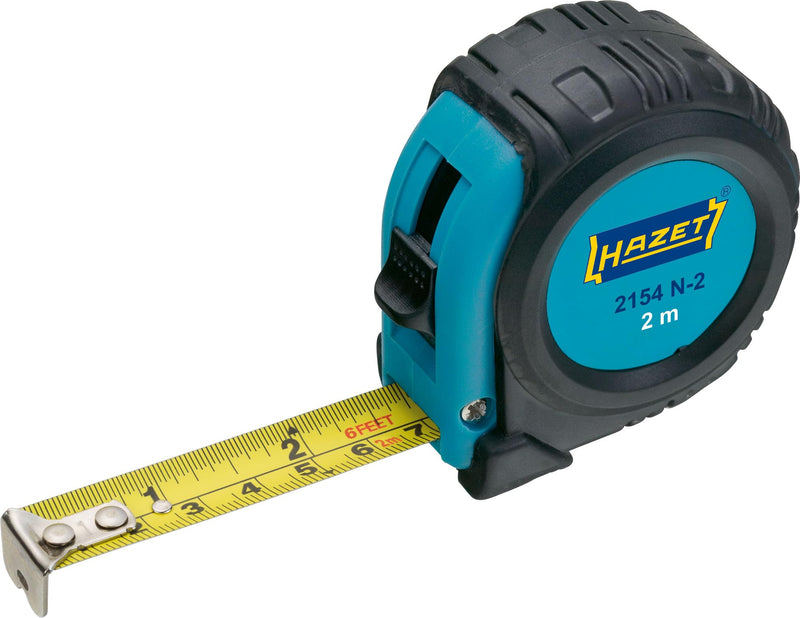 HAZET 2154N-2 Measuring Tape 2m/6.56ft, Multi-Colour | Length 2000 mm, width 16 mm, 134 g, L x W: 2000 mm x 16 mm, drive 290020 measuring tool, 610160 diagnostic (motor), 2 m
