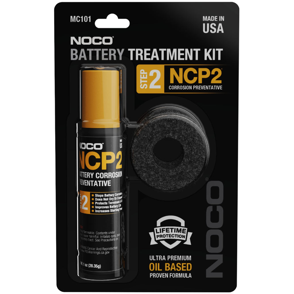 NOCO NCP2 MC101 Battery Terminal Cleaning Kit With Battery Corrosion Preventative Spray, And Anti-Corrosion Washers One Size