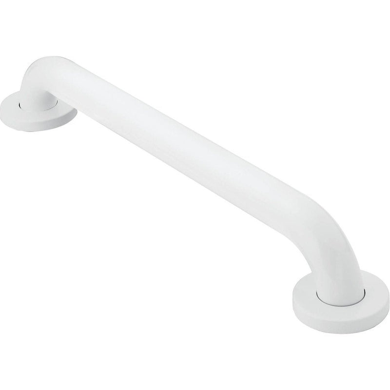 Moen Glacier White Bathroom Safety 18-Inch Shower Grab Bar with Concealed Screws for Handicapped or Elderly, R8718W 18 Inch (Pack of 1)