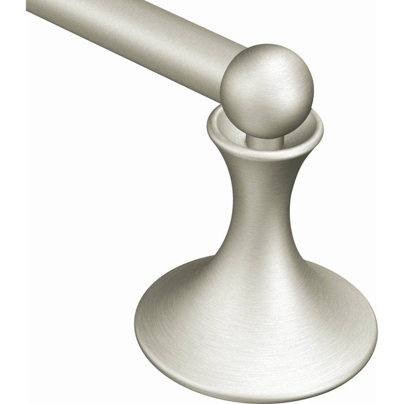 Moen DN7724BN Lounge 24-Inch Single Towel Bar, Brushed Nickel